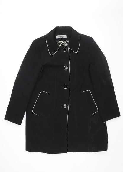 Womens UK Size M Anne Klein Black Overcoat
