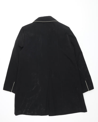 Womens UK Size M Anne Klein Black Overcoat