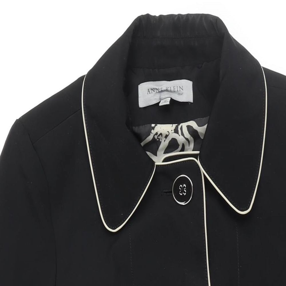 Womens UK Size M Anne Klein Black Overcoat