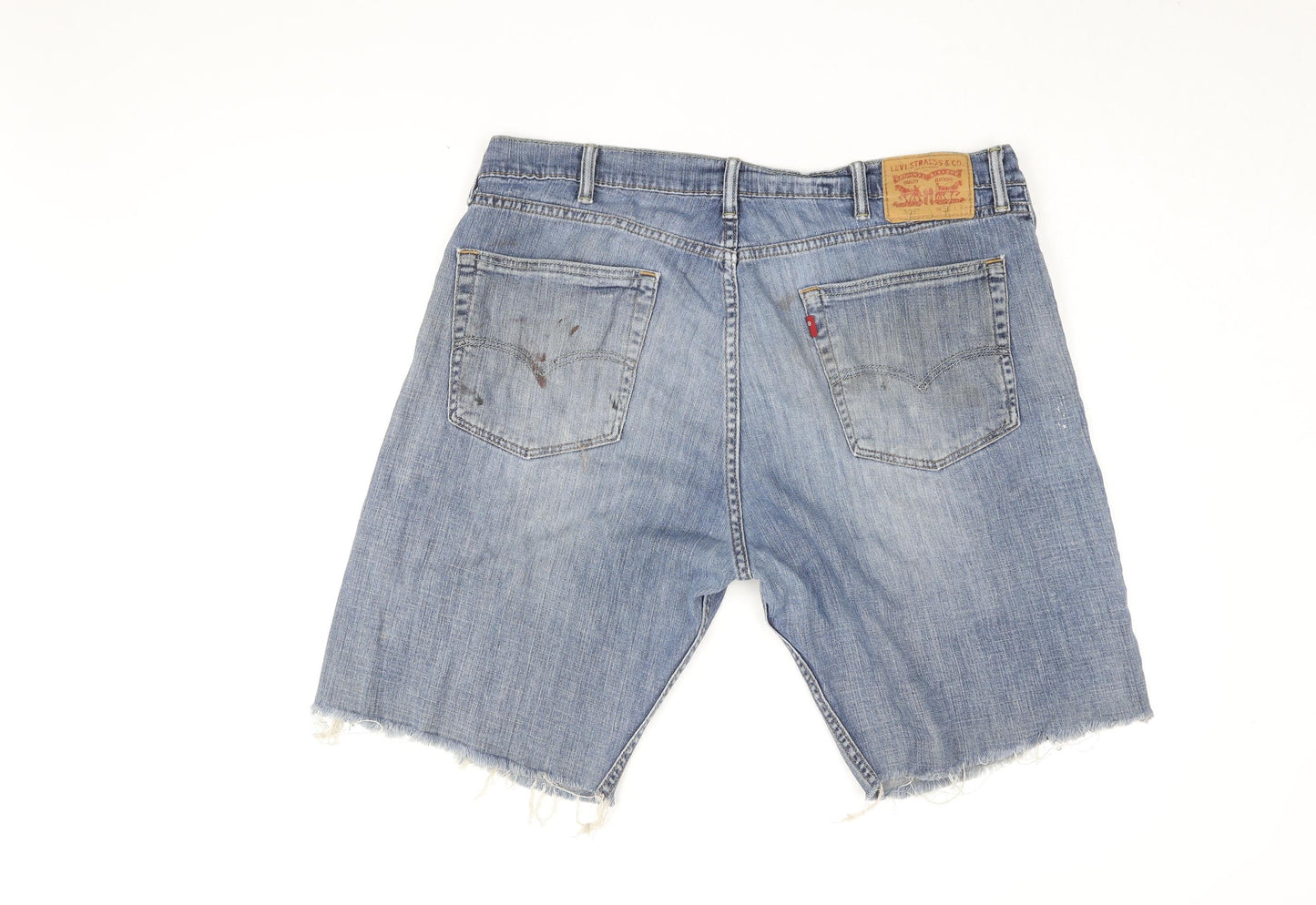 Levi's Mens Blue Cotton Bermuda Shorts Size 36 in L10 in Regular Zip