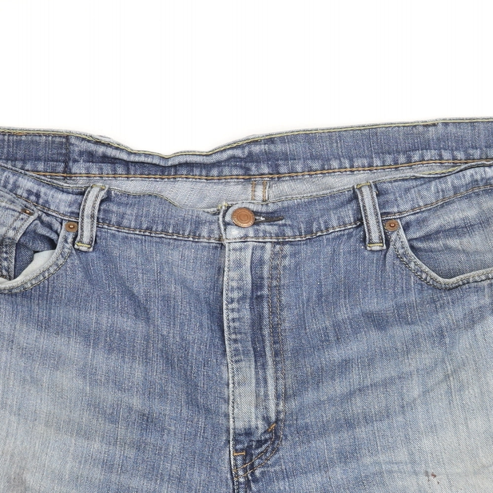 Levi's Mens Blue Cotton Bermuda Shorts Size 36 in L10 in Regular Zip