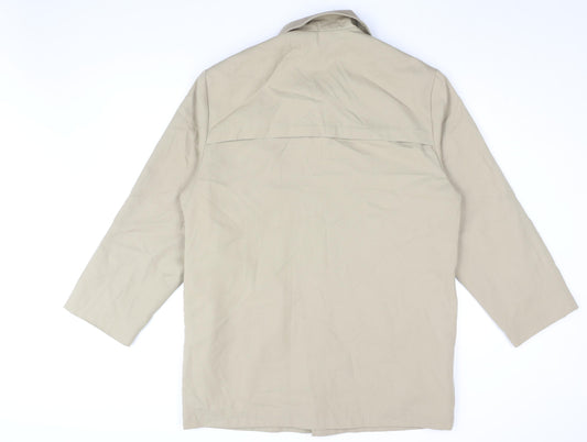 Antler Of Pall Mall Mens Beige Overcoat Coat Size 44 Zip