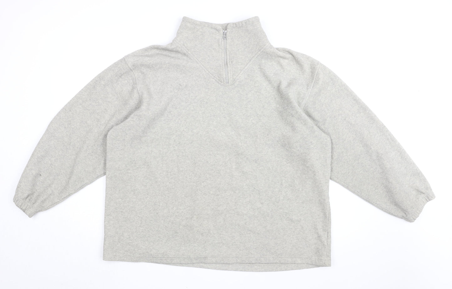 Hawkshead Womens Grey Polyester Pullover Sweatshirt Size 2XL Zip