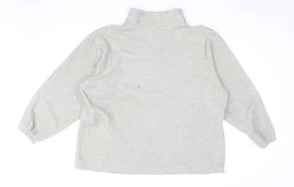 Hawkshead Womens Grey Polyester Pullover Sweatshirt Size 2XL Zip