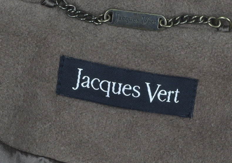 Jacques Vert Women's Brown Wool Overcoat Size 14
