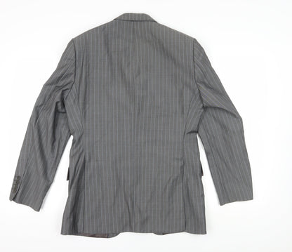 Austin Reed Men's Grey Wool Striped Suit Jacket 38R