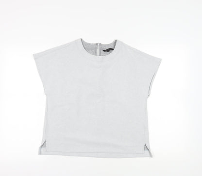 Banana Republic Women's Grey Large Cap Sleeve T-Shirt