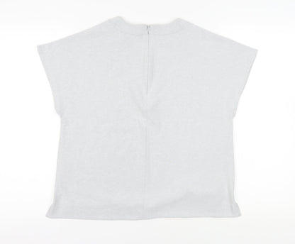 Banana Republic Women's Grey Large Cap Sleeve T-Shirt