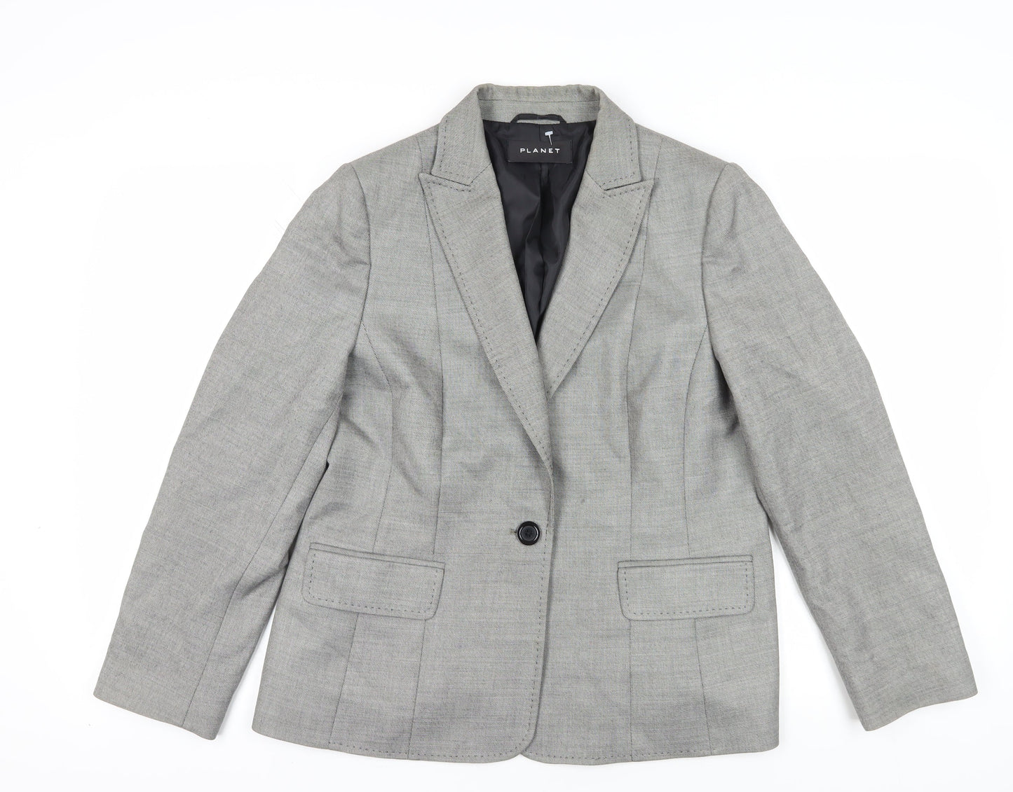 Womens UK Size 14 Planet Regular Grey Blazer