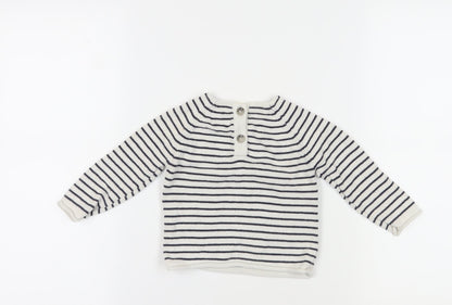 Joules Unisex Baby Dinosaur Striped Jumper 9-12M