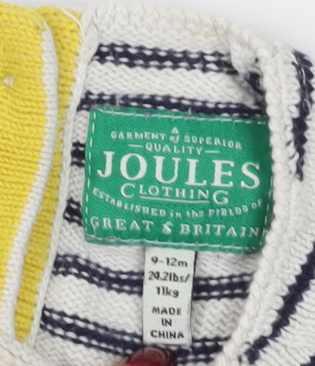 Joules Unisex Baby Dinosaur Striped Jumper 9-12M