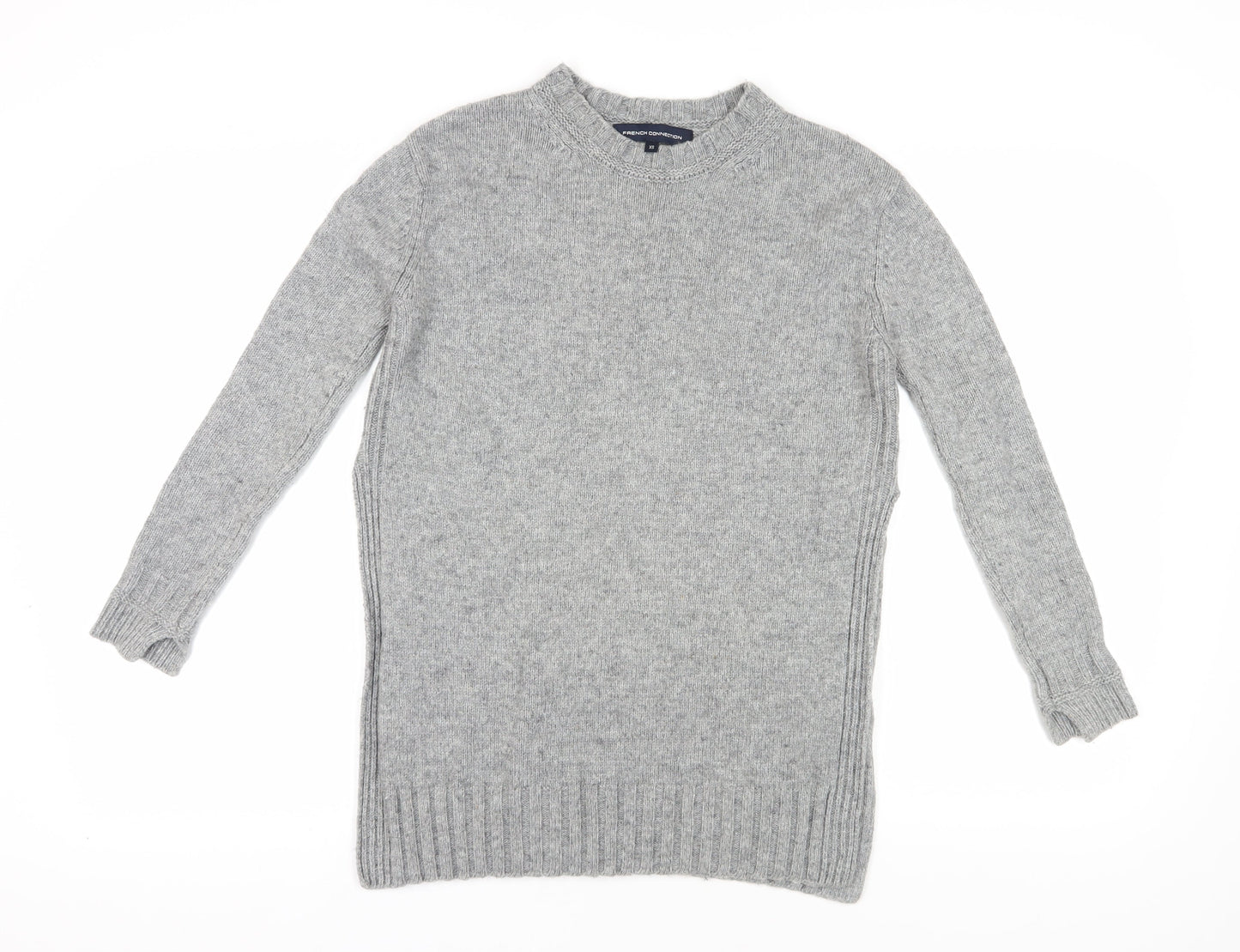 Womens UK Size XS French Connection Grey Pullover Jumper