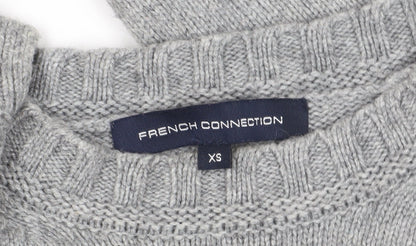 Womens UK Size XS French Connection Grey Pullover Jumper