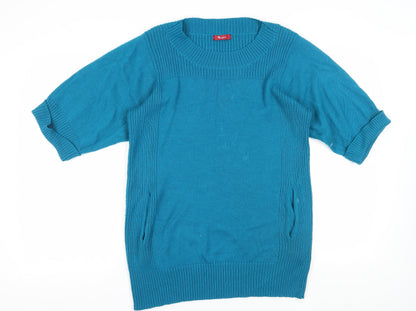 Womens UK Size M Monsoon Blue Tunic Jumper
