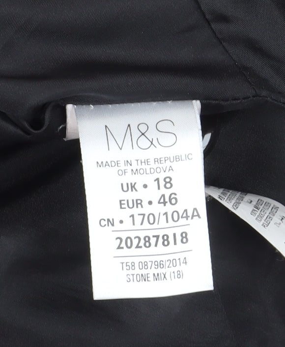 Womens UK Size 18 Marks and Spencer Multicoloured Overcoat