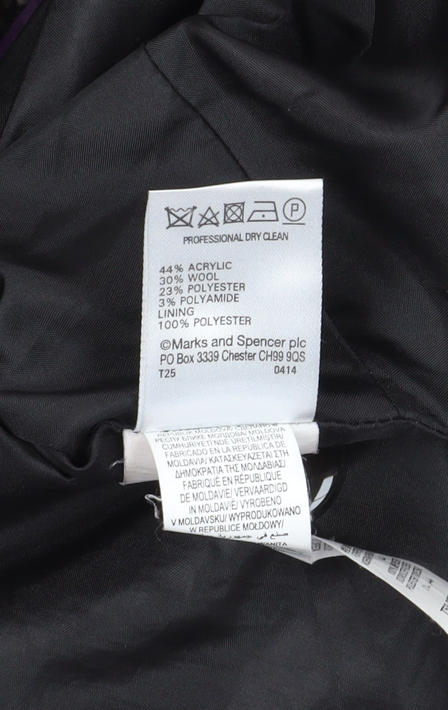Womens UK Size 18 Marks and Spencer Multicoloured Overcoat
