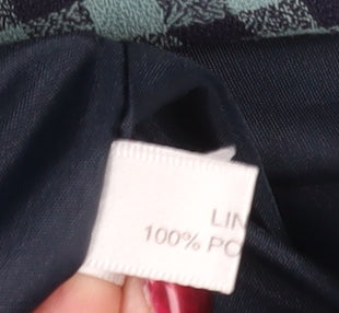 et al. Women's Blue Check Suit Jacket, Size 14