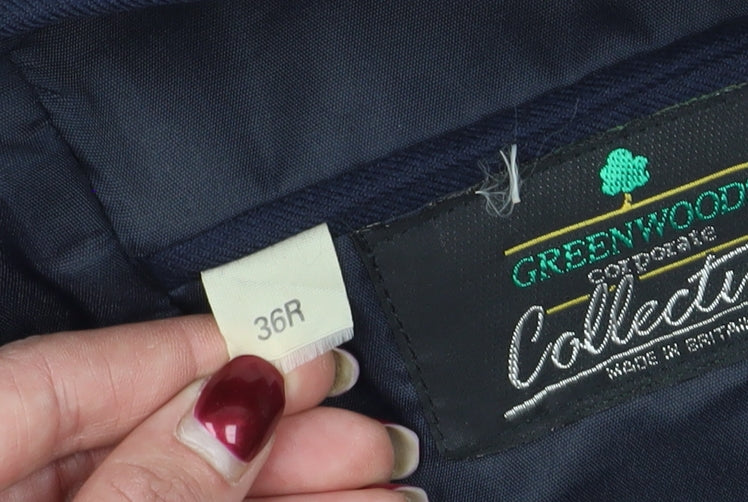 Mens UK Size 36 Greenwoods Regular Blue Suit Jacket