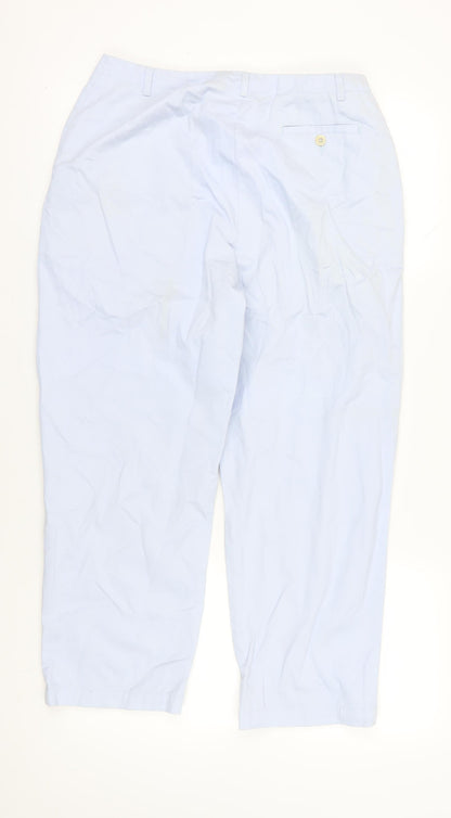 Womens UK Size 14 Lands' End Regular Fit Chino Blue Trousers