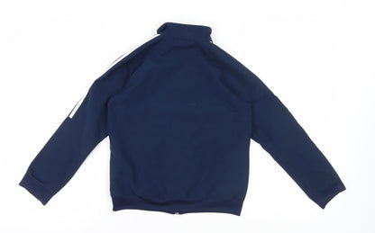 Adidas Boys Blue Full Zip Sports Sweatshirt, 9-10 Years