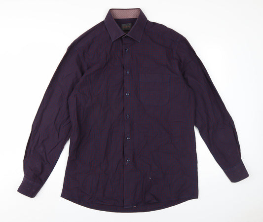 Mens UK Collar Size 16.5 Douglas Smart Blue  Dress Shirt