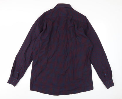 Mens UK Collar Size 16.5 Douglas Smart Blue  Dress Shirt