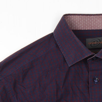 Mens UK Collar Size 16.5 Douglas Smart Blue  Dress Shirt