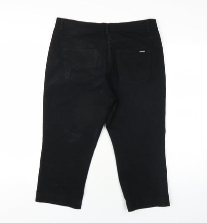 Olsen Womens Black Cotton Capri Jeans Size 34 in L21 in Regular Zip
