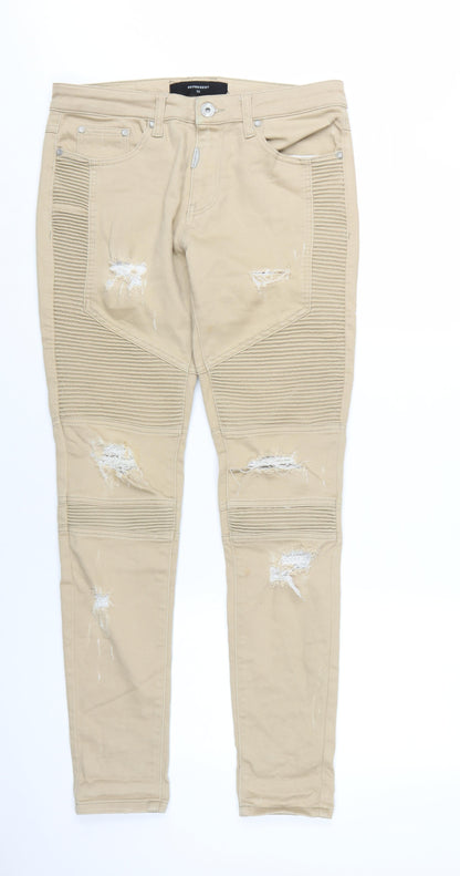 Mens UK Size 32 in Represent Regular Fit Skinny Beige Jeans