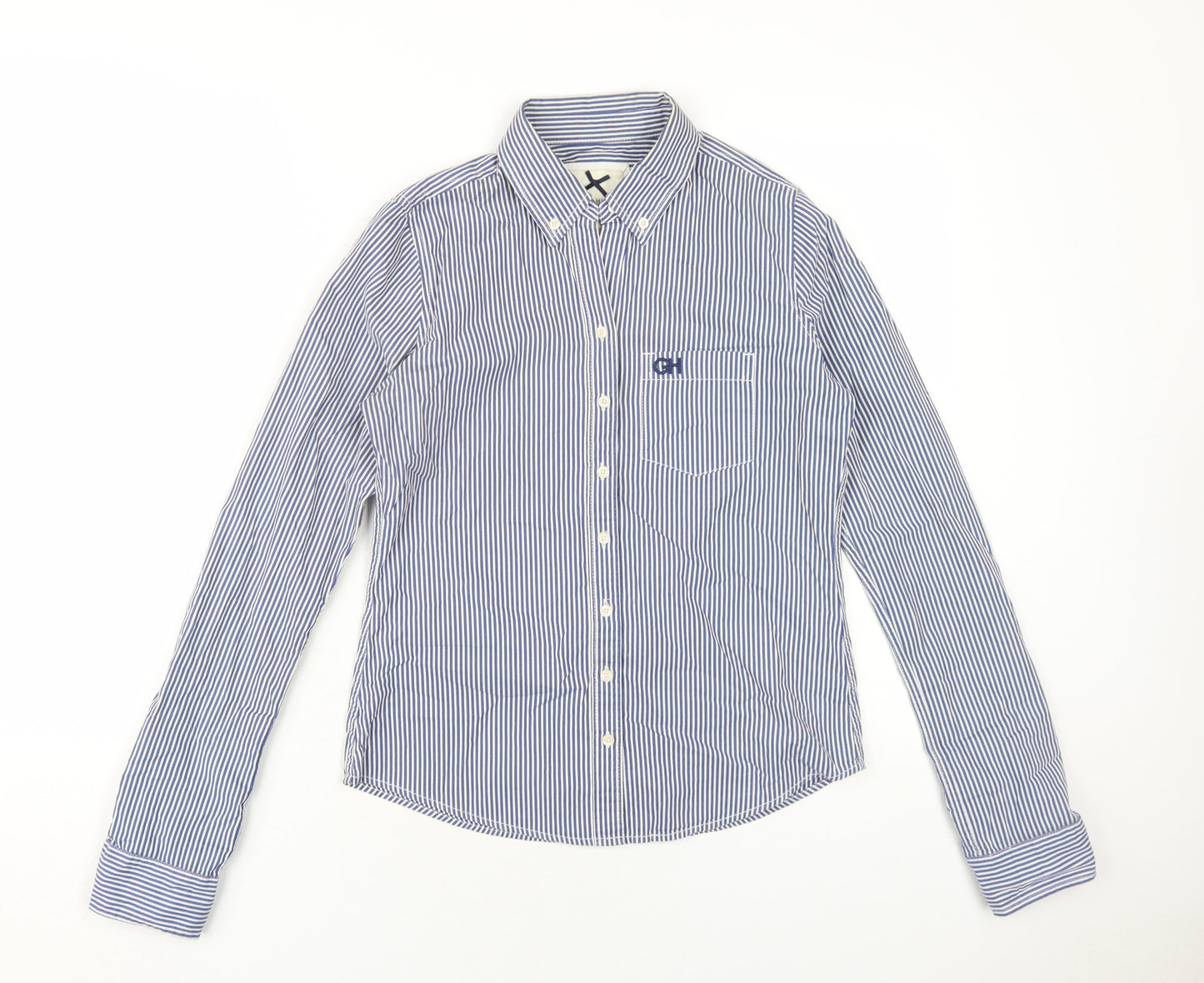 Womens UK Size S Gilly Hicks Blue Basic Button-Up