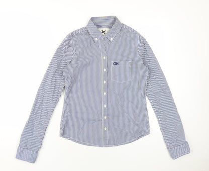 Womens UK Size S Gilly Hicks Blue Basic Button-Up