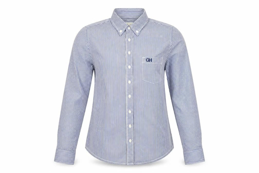 Womens UK Size S Gilly Hicks Blue Basic Button-Up