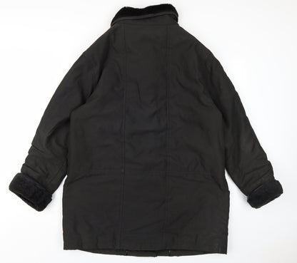 Womens UK Size 16 Daxon Black Overcoat