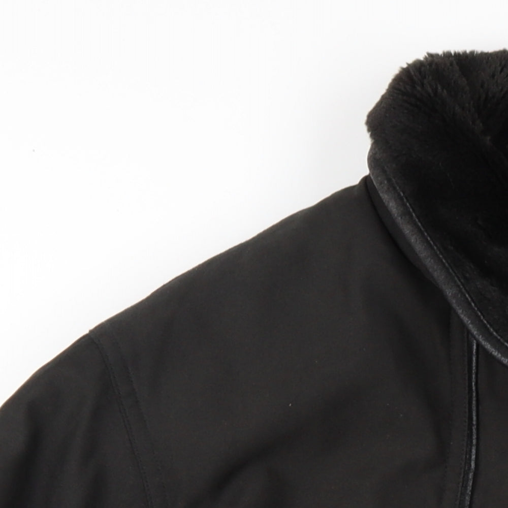 Womens UK Size 16 Daxon Black Overcoat