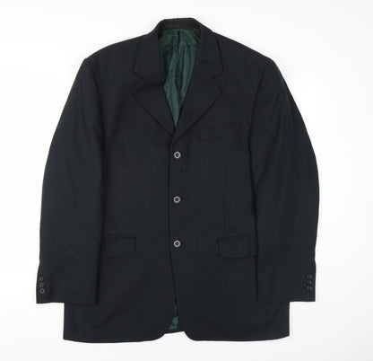 Mens UK Size 40 Sovrano Regular Black Suit Jacket