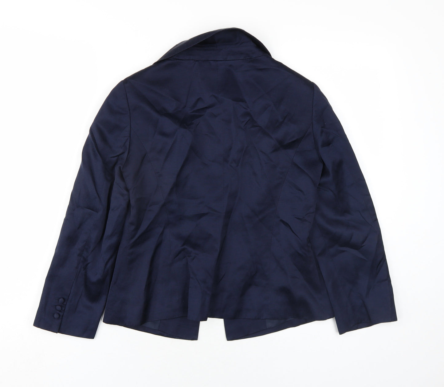 Fenn Wright Manson Womens Blue Jacket Blazer Size 8 Hook & Eye