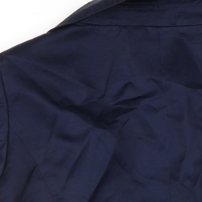 Fenn Wright Manson Womens Blue Jacket Blazer Size 8 Hook & Eye