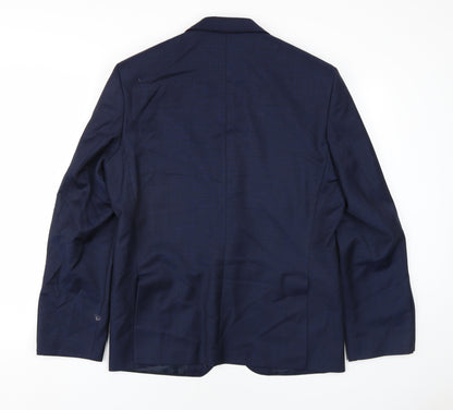 Mens UK Size 40 Marks and Spencer Regular Blue Suit Jacket