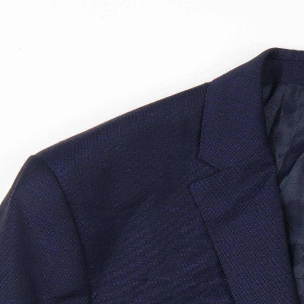 Mens UK Size 40 Marks and Spencer Regular Blue Suit Jacket