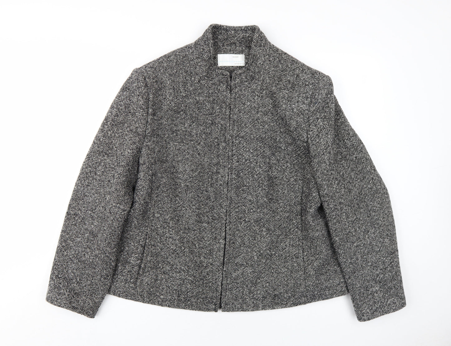 AMARANTO Womens Grey Jacket Coat Size 20 Zip