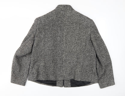 AMARANTO Womens Grey Jacket Coat Size 20 Zip