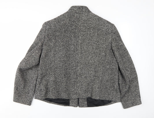 AMARANTO Womens Grey Jacket Coat Size 20 Zip