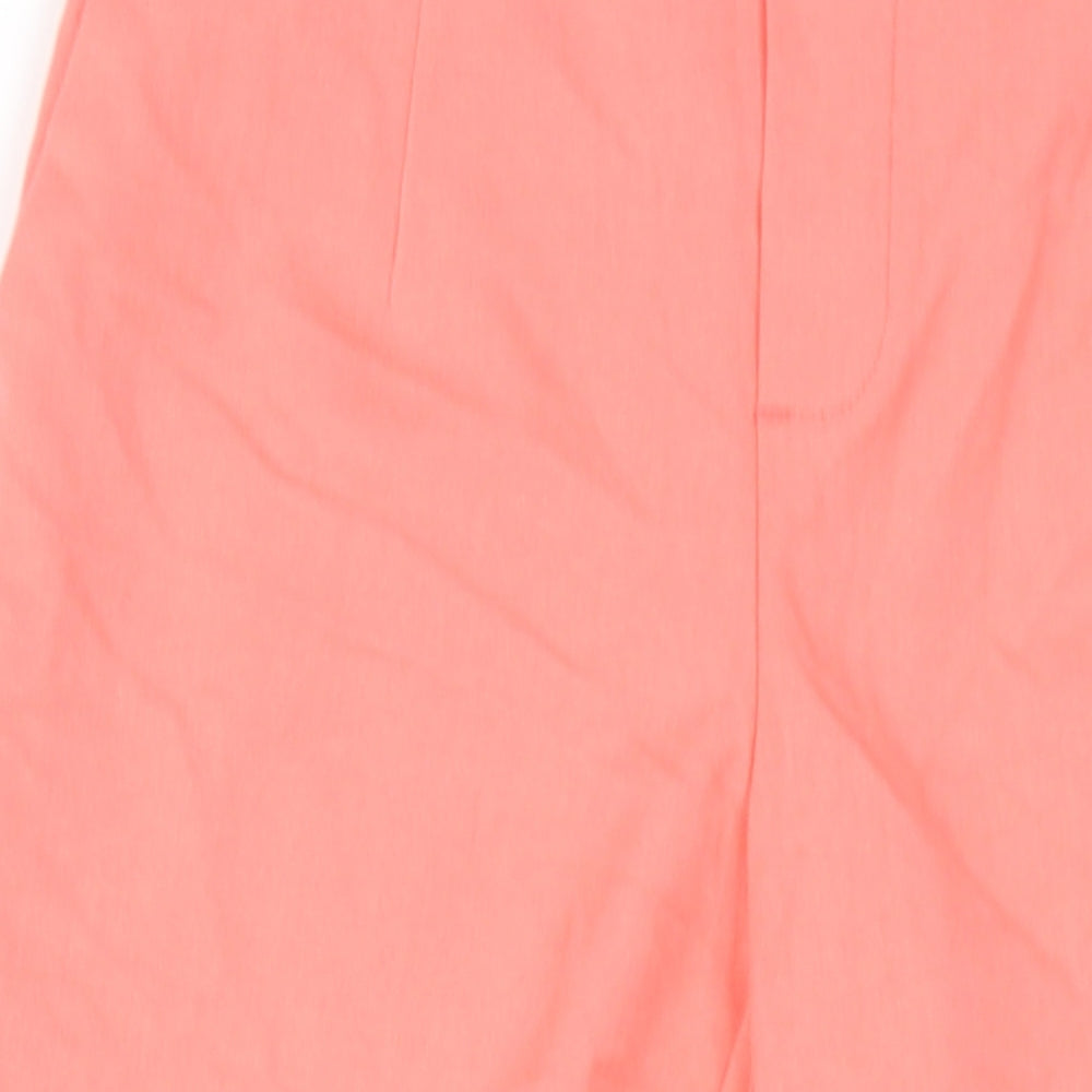 Object Womens Pink Polyester Trousers Size 6 L28 in Regular