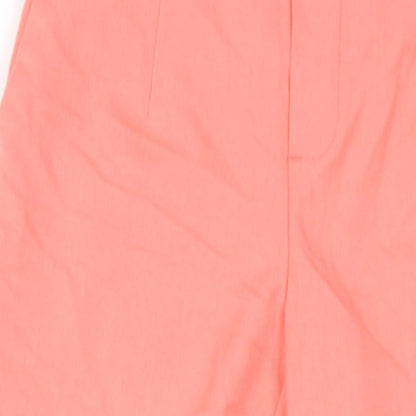 Object Womens Pink Polyester Trousers Size 6 L28 in Regular