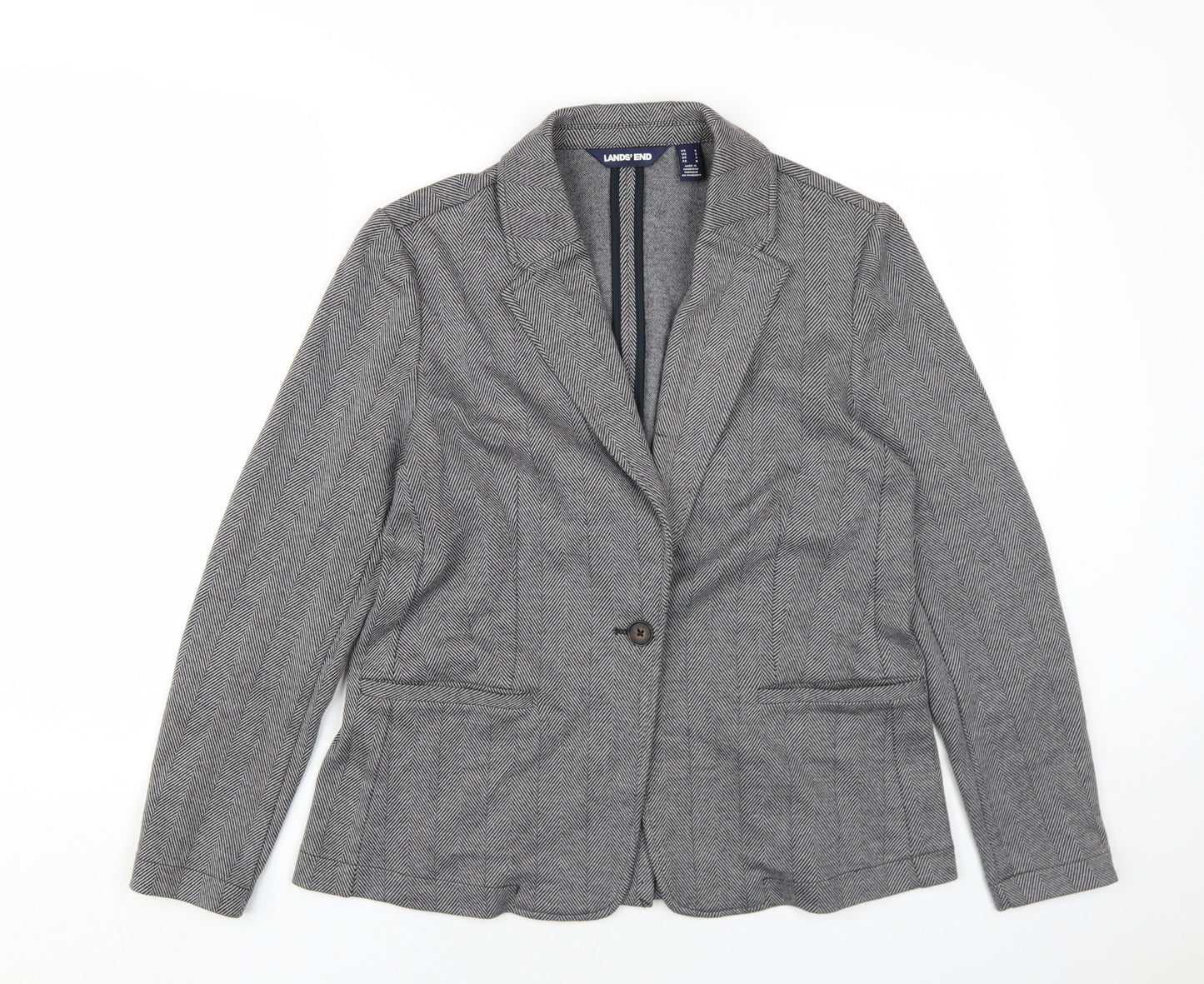 Womens UK Size S Lands' End Grey Jacket
