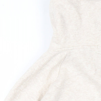 Stay Here Womens Beige Cotton Pullover Hoodie Size L Pullover