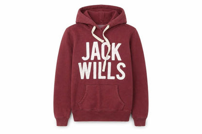 Womens UK Size 10 Jack Wills Red Pullover Hoodie