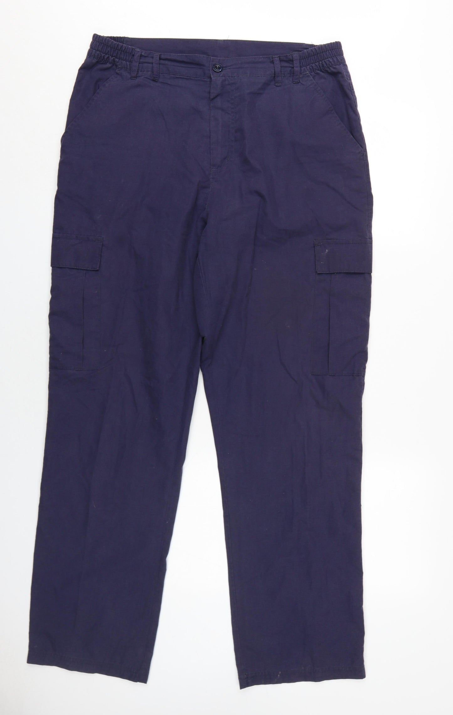 Trekmates Mens Blue Polyester Trousers Size L L32 in Regular Zip