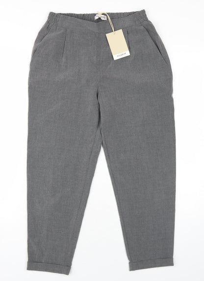Womens UK Size S Pull&Bear Regular Fit  Grey Trousers