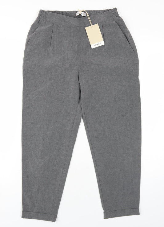 Womens UK Size S Pull&Bear Regular Fit  Grey Trousers